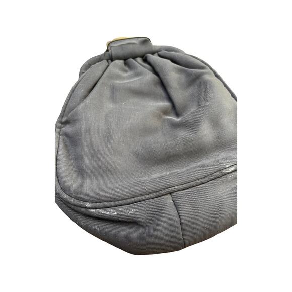 Antique Black Hand Bag with Wristlet and Lucite Clasp - Picture 5 of 7